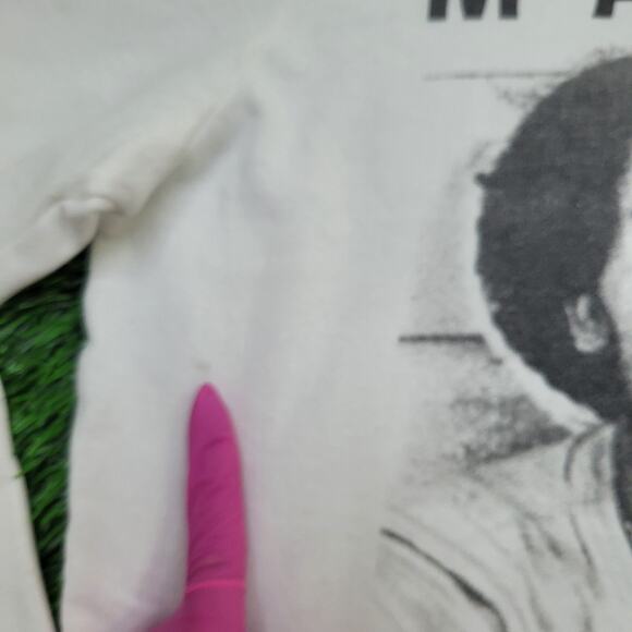 Bob-Marley Cropped Sweatshirt Women Large 20x21 Reggae White - Picture 2 of 15